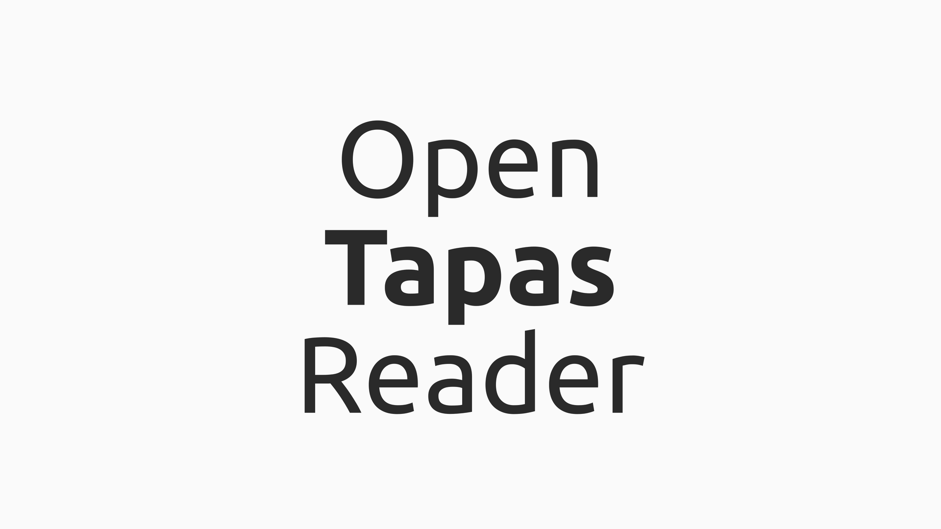 Header image for OpenTapasReader